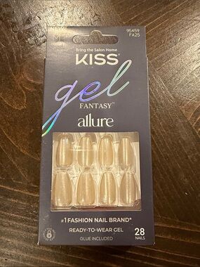 Kiss Gel Fantasy Allure Press-On Nails - Shimmery Beige